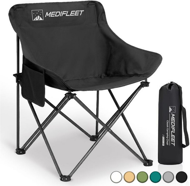 홈스토리즈 접이식 휴대용 아웃도어 피크닉 감성 캠핑 의자, 1개, 블랙