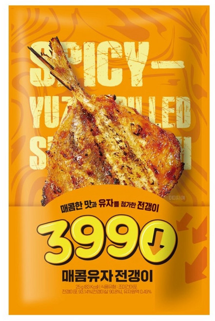 3990 매콤유자 전갱이, 10개, 25g