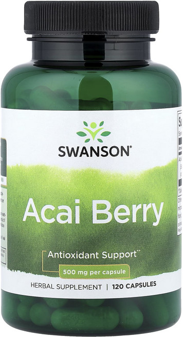 몸관리하세요 겨울입니다 Swanson 아사이베리 500mg 캡슐 120정 특별관리진행, 1개