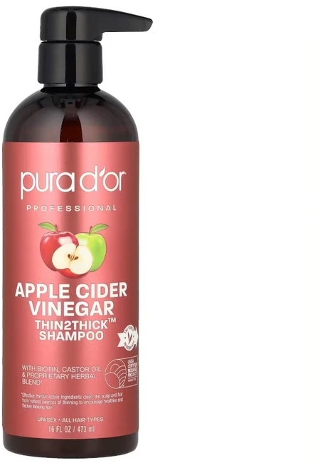 퓨라도르 애플사이다 비니거 비네거 식초 샴푸 473ml 딥클렌징, 1개 - 쿠팡