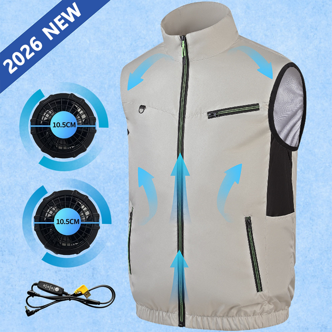 ZHZ 선풍기옷 선풍기조끼 쿨 냉풍조끼 여름작업복 얼음조끼 등산 현장작업 낚시 K-2-9
