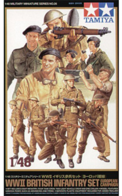 (32526) 타미야 1/48 WWII 영국 보병 세트 (유럽전선), 1개
