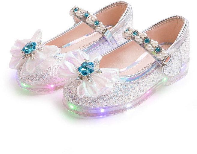 풋풋 아르망 플라워 크리스탈 LED 구두 라이팅구두 발광구두 여아구두 봄구두 가을구두 신학기구두 공주구두 메리제인구두