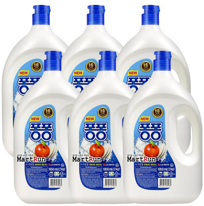 LG 퐁퐁 1950ml (2kg)X6개입 BOX 생활용품 > 세제 주방세제 일반주방세제, 6개