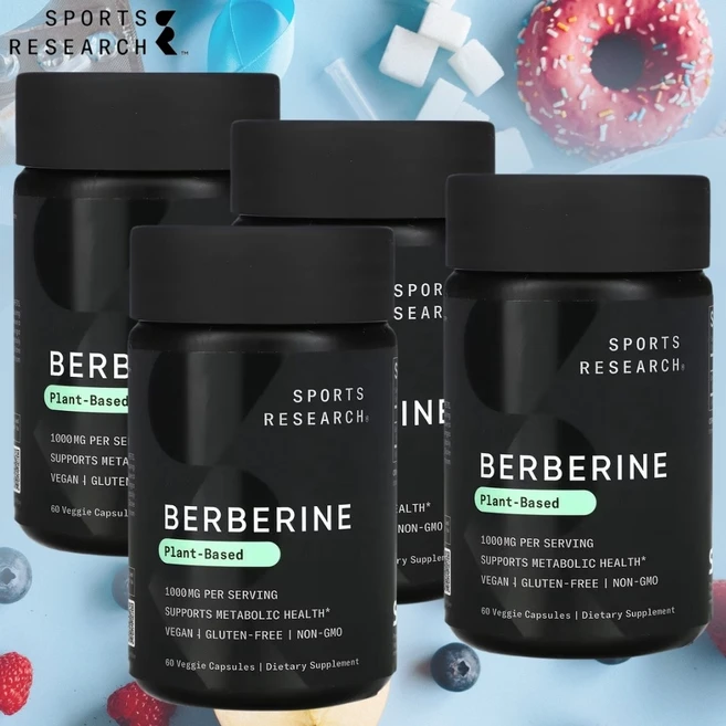 스포츠리서치 베르베린 Berberine 버버린 60캡슐 4개, 60정 - 쿠팡