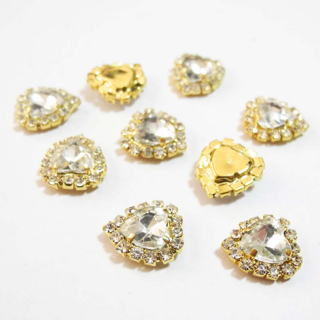 잇템샵 네일파츠 브로치 네일재료 하트 크리 1개입, 하트크리12mm x 13mm, 1개