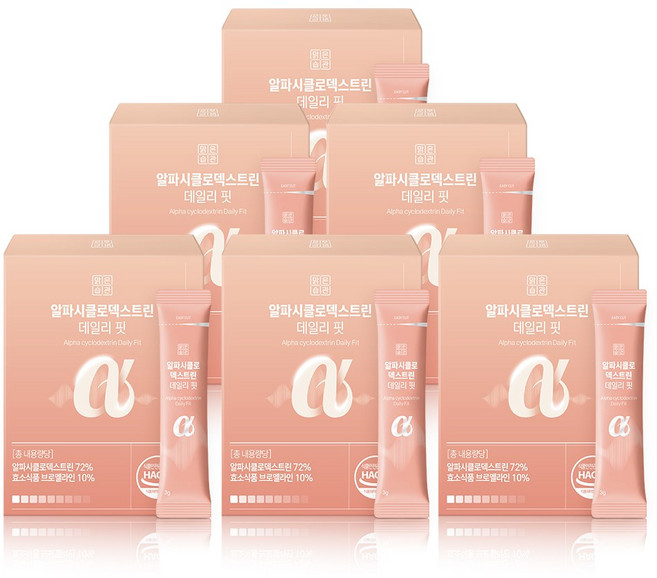 알파시클로덱스트린 데일리 핏 맑은습관, 6박스, 30회분