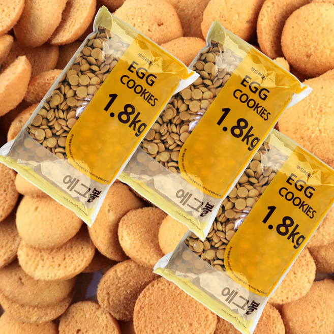 톡이네 에그볼 계란과자 계란 쿠키 대용량 과자 간식, 1.8kg, 3개
