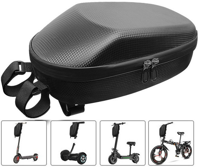 자전거 전동킥보드 호환 가방 핸들바 사이드백 수납 보관 오토바이 바구니, 블랙(29.5x16.5x12.5cm), 1개