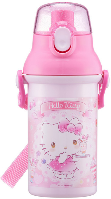 캐릭터 원터치 물통 400ml 유아 어린이 휴대용 물통, 헬로키티 스위트, 1개, 헬로키티 스위트 물통 400ml
