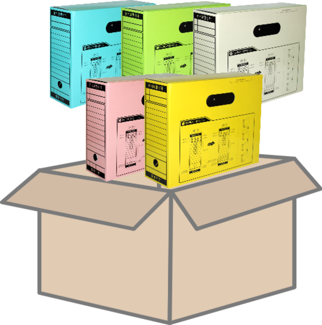 문서정리 파일보관상자 50장 색상선택, 1세트, 노랑색