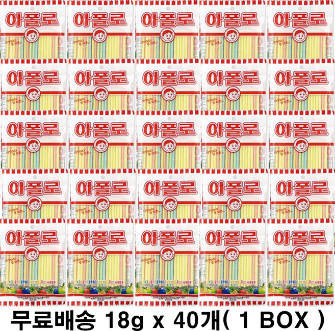 추억의과자 아폴로, 18g, 40개