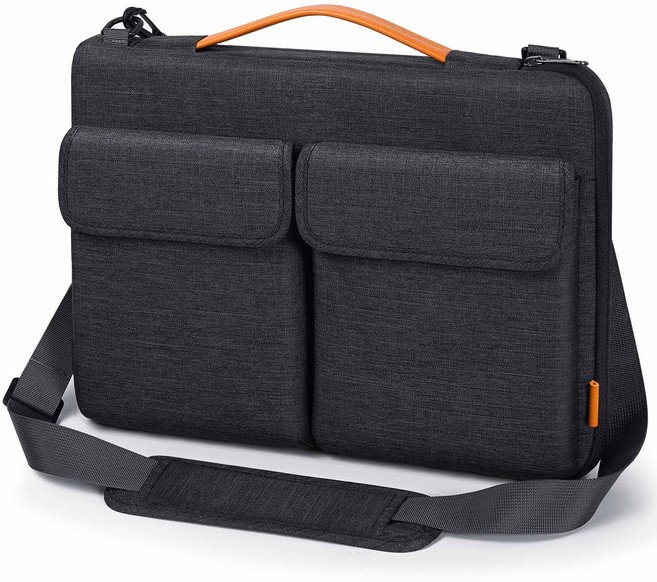 Inateck EdgeKeeper 올라운드 보호 노트북 가방 슬리브 숄더 가방 Macbook Pro Air, 블랙 그레이, 1개