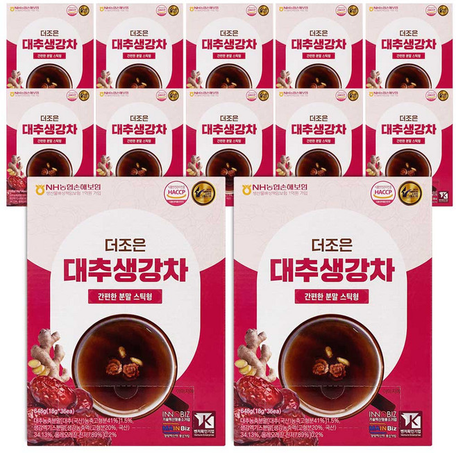 더조은 대추생강차 분말 스틱 전통차, 12개, 1개입, 648g