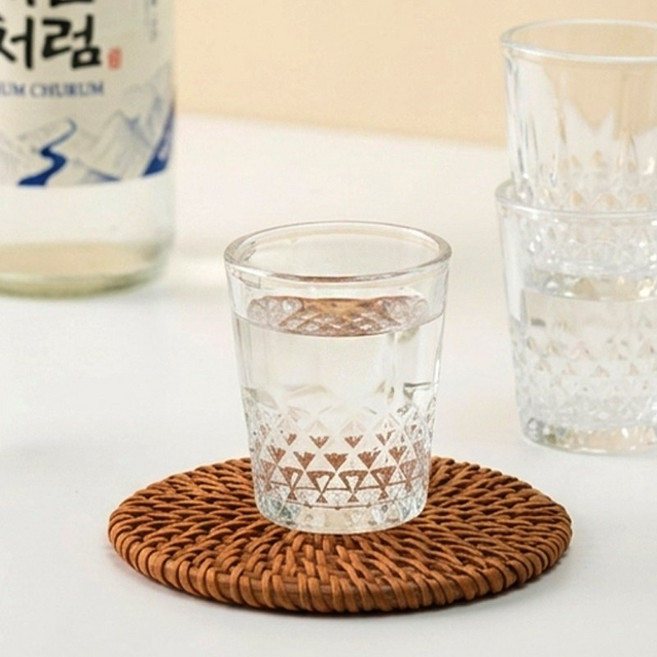 프리즘 감성 술잔 사케잔 이쁜소주잔 6p세트, 투명, 2세트
