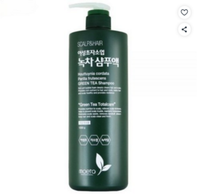 모에타 어성초 자소엽 녹차 샴푸액 지성 두피용, 1kg, 1개