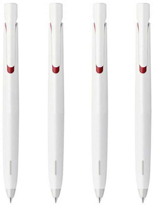 제브라 블렌 유성볼펜/진동제어, 4개, 0.7mm-레드