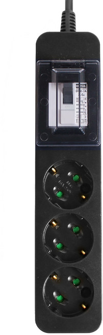 대성 고용량 멀티탭 배선차단 3구 DA-03, 블랙, 2.5m, 1개, 블랙