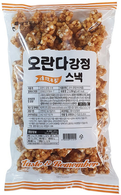 에코푸드 오란다 스낵 1.1kg, 1개