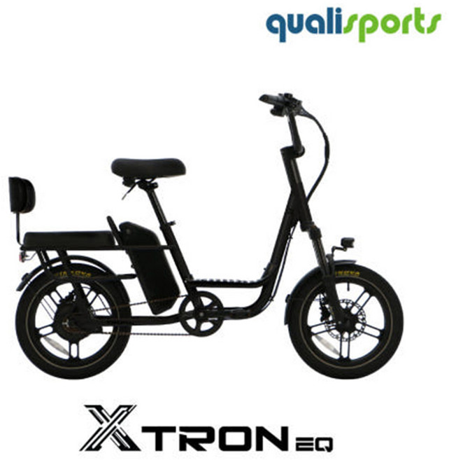 퀄리스포츠 엑스트론 EQ 48V 500W 16인치 출퇴근용 전기자전거 마그네슘휠, 블랙, 알루미늄