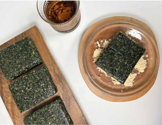 [오복떡방] 100% 국내산 현미찹쌀로 만든 현미 밥알 쑥인절미 2kg 낱개포장, 100g, 20개