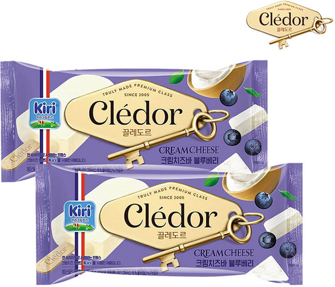 빙그레 끌레도르 바 크림치즈블루베리, 85ml, 24개