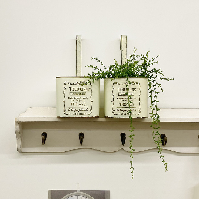 양철 버터 화분걸이 행잉 베란다 사각 커버 걸이, 양철 홀더, 1개