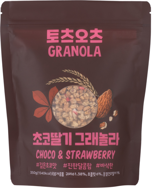 토츠오츠 초코딸기 그래놀라, 1개, 350g