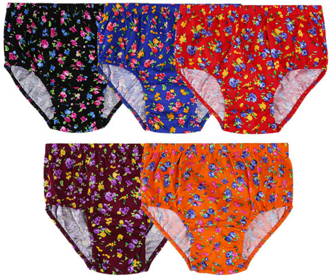 국내산 꽃 맥시팬티5매_실켓면100%