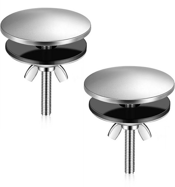 리빙로드 올스텐 싱크대 구멍 마개 5cm 홀 커버, 2개, 무광실버