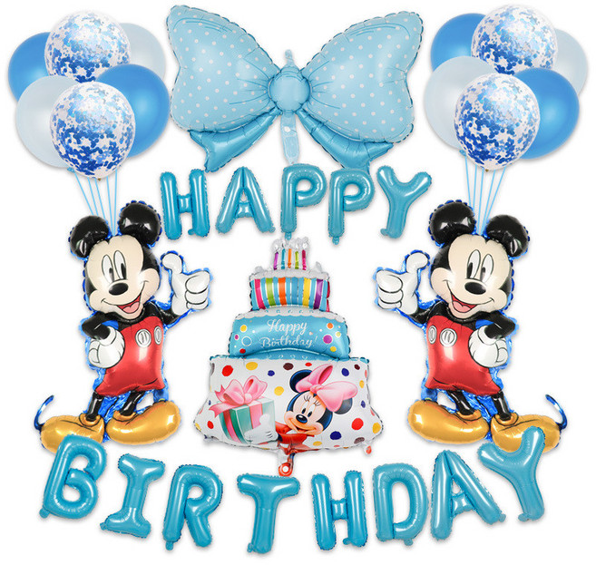 디즈니 미키미니 마우스 생일풍선세트 파티풍선 파티장식, 1.엄지척미키세트