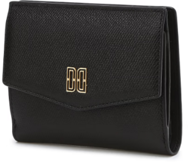 [스테디셀러] 닥스 여성 반지갑 소가죽 선물포장 DAKS 여자 블랙 DD로고 카드 신분증 공간 동전 수납 공간 여자친구 어머니 누나 선물추천