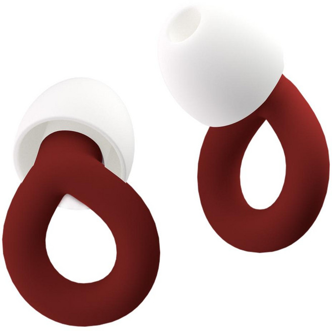 루프 이어플러그 귀마개 콰이어트 방지 수면 차단, 와인레드, 프리사이즈, 1개