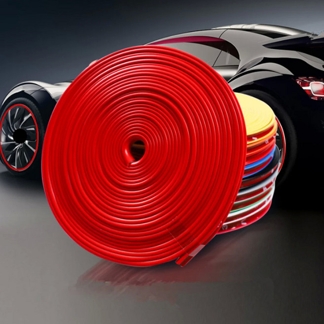 자동차 휠 커버 보호 가드 프로텍터 8M 차량용 악세서리, 솔리드/옐로우, 1개