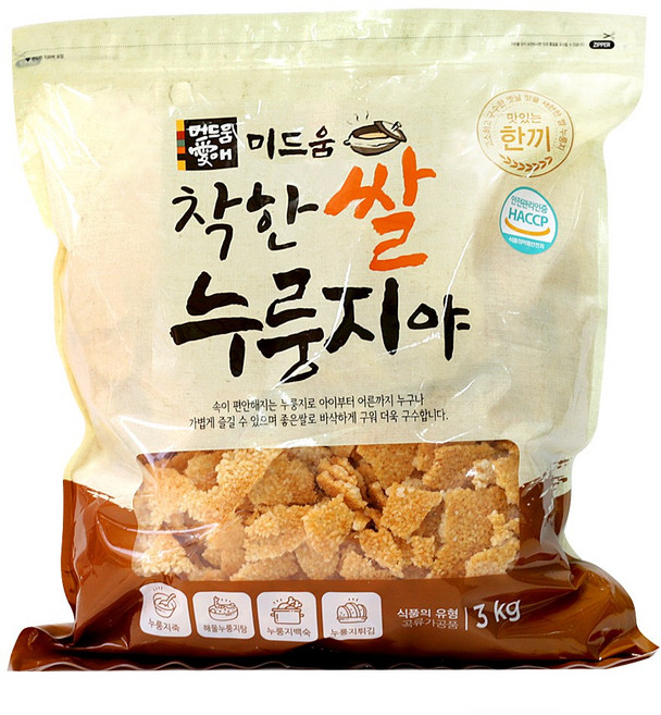 미드움 착한 쌀누룽지 구수한 누룽지 간식 누룽지탕, 3kg, 1개