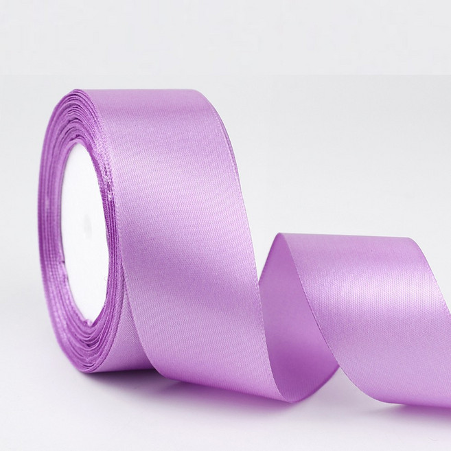 밴드세상 새틴 리본 선물 포장 리본 꽃다발 리본 공예 DIY 장식 리본, 2개, 22m, 퍼 플