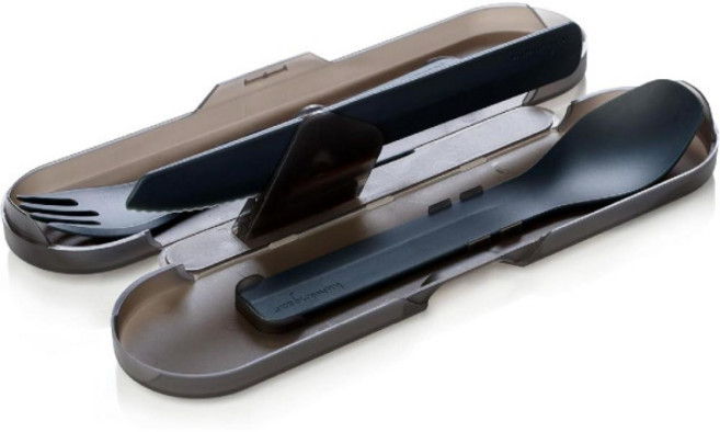 Humangear GoBite TRIO 그레이 168mm 캠핑 수저 세트(숟가락 나이프 포크 이쑤시개)