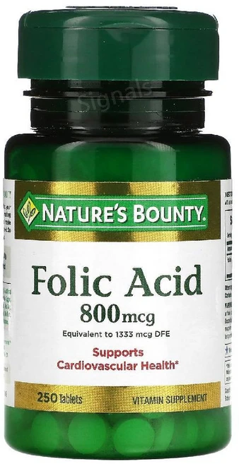 네이처스바운티 폴릭애시드 엽산 800mcg 250정 1개 폴레이트 FolicAcid, 상세설명참조 - 쿠팡
