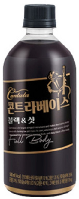 칸타타콘트라베이스 블랙 앤 샷, 500ml, 12개