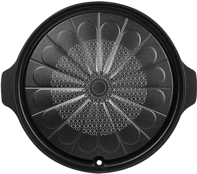 국산 가정용 가스 버너 업소용 고기 불판 5중코팅 원형, 1개, 34cm