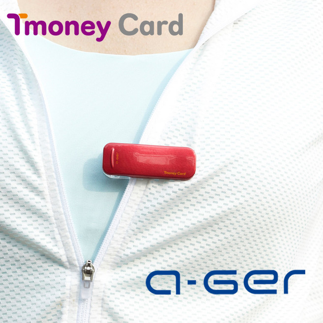 옷깃에 꽂아 편리하게 태그하는 티머니 아거, 1개, 펄 레드 P_R