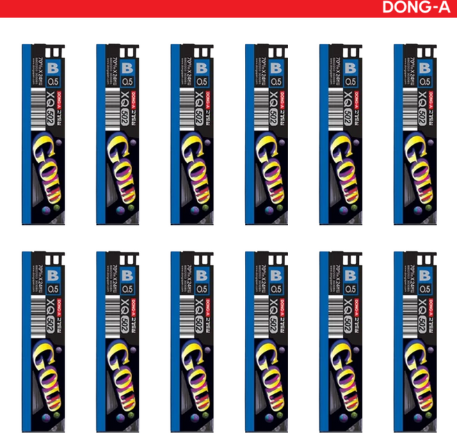 [동아] 502 XQ 골드 가성비 국산 샤프심 1다스 12개입, 12개, 0.5mm, B