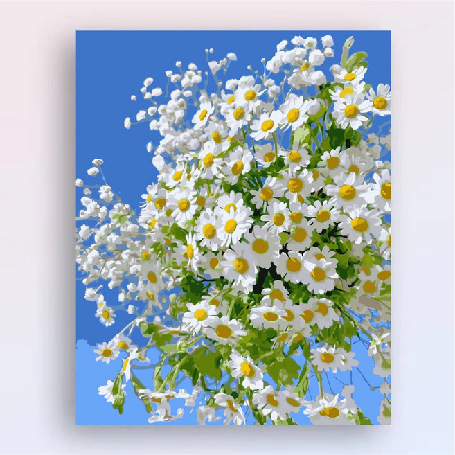 DIY명화그리기 40x50cm 핑크 튤립 수채화 세트, H003-데이지3, 1개