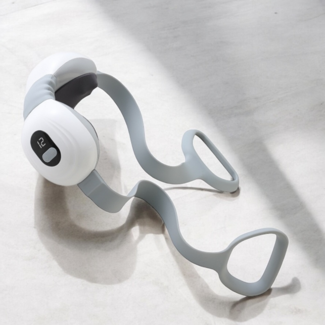 멀티 릴렉스 마사지기 목 어깨 무선 마사지 안마기 온열 마사지기, 그레이