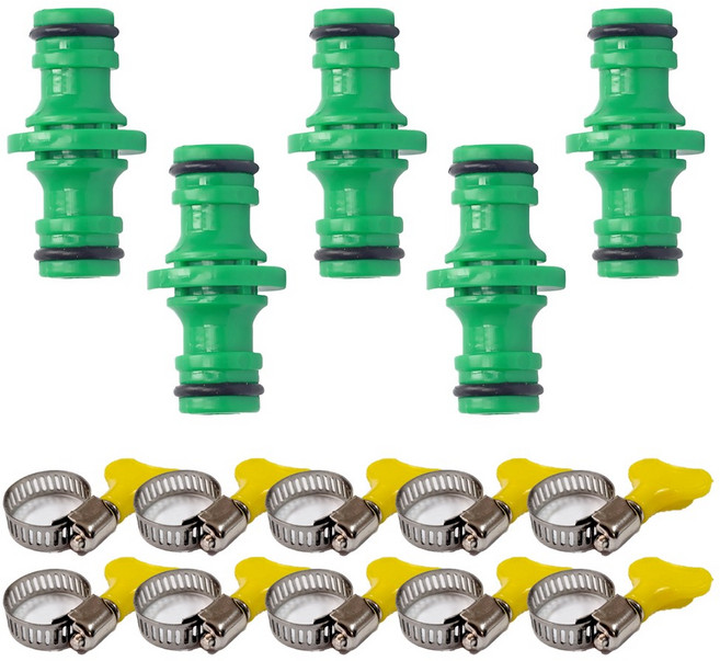 길그리 호스연결구 5P + 19mm호스 밴드 반도 10P 세트, 1세트, 혼합