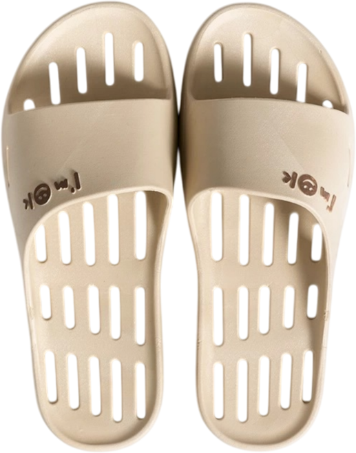 메르카 발등 낮은 물빠짐 미끄럼방지 욕실화, 1개, 베이지