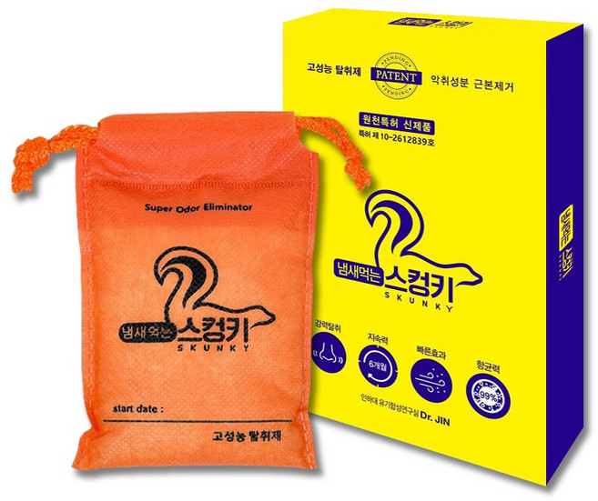 닥터진 냄새먹는 스컹키 90g 악취 원인 성분 제거 옷장 신발장 냉장고 싱크대 주방 화장실 차량 강아지 고양이, 1개, 90ml