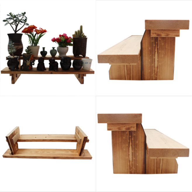 꽃과나무 원목 화분 진열대, 내추럴, 1개