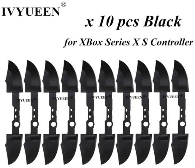 엑스박스패드 교체 하우징 케이스 액세사리 XBOX컨트롤러 IVYUEEN 10 개 Xbox One 시리즈 X S 엘리트 컨트롤러 RB LB 범퍼 트리거 버튼 모드 키트 수리 부품, D Black, 한개옵션1, 04 D Black, D Black