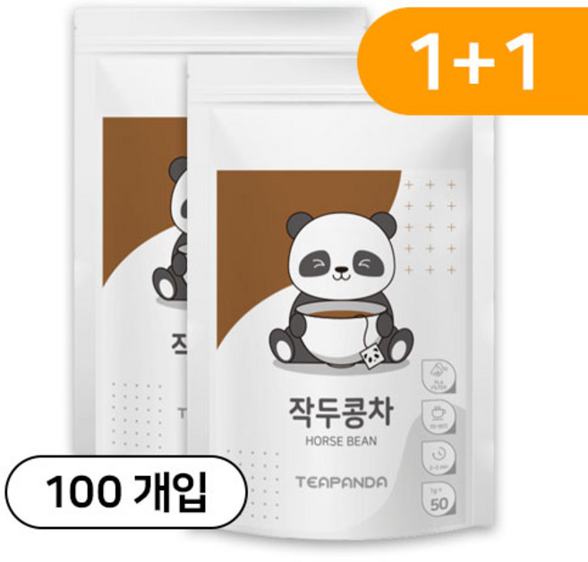 티판다 작두콩차 친환경 삼각티백, 4개, 50개입, 1g